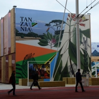 Foto Nicoloro G.   05/05/2015    Milano   Expo Milano 2015 si apre al mondo e si mette in mostra. nella foto il padiglione della Tanzania.
