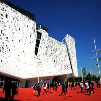 Foto Nicoloro G. 05/05/2015 Milano Expo Milano 2015 si apre al mondo e si mette in mostra. nella foto il Palazzo Italia.