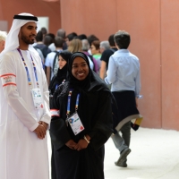 Foto Nicoloro G.   05/05/2015    Milano   Expo Milano 2015 si apre al mondo e si mette in mostra. nella foto addetti al padiglione degli Emirati Arabi.
