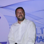 Foto Nicoloro G.   03/08/2019   Cervia ( Ra )   Festa della Lega Romagna. nella foto il ministro e segretario federale della Lega Matteo Salvini.
