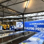 Foto Nicoloro G.   31/07/2020   Cervia ( Ra )  Prima serata della Festa della Lega Romagna. nella foto lo stand cucina.