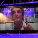Foto Nicoloro G.   31/07/2020   Cervia ( Ra )  Prima serata della Festa della Lega Romagna. nella foto in collegamento video il governatore della Lombardia Attilio Fontana, assente alla serata a causa di un leggero malore.