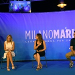 Foto Nicoloro G.   31/07/2020   Cervia ( Ra )  Prima serata della Festa della Lega Romagna. nella foto da sinistra il giornalista Mario Giordano, l' europarlamentare Silvia Sardone, la senatrice Lucia Bergonzoni e il deputato Nicola Molteni.