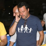 Foto Nicoloro G.   01/08/2020    Cervia ( RA ) Seconda serata della Festa della Lega Romagna che ha visto la presenza del leader del Carroccio. nella foto il segretario della Lega Matteo Salvini.