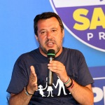 Foto Nicoloro G.   01/08/2020    Cervia ( RA ) Seconda serata della Festa della Lega Romagna che ha visto la presenza del leader del Carroccio. nella foto il segretario della Lega Matteo Salvini.