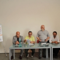 Foto Nicoloro G. 19/06/2011 Forlimpopoli (FC) Nell\' ambito della quindicesima Festa Artusiana e del centenario artusiano serata di consegna del tradizionale \" Premio Marietta ad honorem \" al giornalista Michele Serra e alla gastronoma Paola Gho. nella foto Conferenza stampa