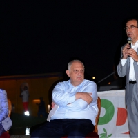 Foto Nicoloro G. 26/07/2013 Cervia ( Ravenna ) Nell' ambito della Festa del PD di Cervia serata di dibattito sul tema " Il contributo degli immigrati all' economia italiana " alla presenza del ministro dell' Integrazione Cecilie Kyenge. nella foto Cecilie Kyenge – Giancarlo Mazzuca – Roberto Zoffoli 