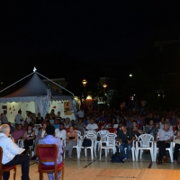 Foto Nicoloro G. 26/07/2013 Cervia ( Ravenna ) Nell' ambito della Festa del PD di Cervia serata di dibattito sul tema " Il contributo degli immigrati all' economia italiana " alla presenza del ministro dell' Integrazione Cecilie Kyenge. nella foto Vista dal palco durante il dibattito