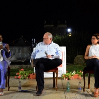 Foto Nicoloro G. 26/07/2013 Cervia ( Ravenna ) Nell' ambito della Festa del PD di Cervia serata di dibattito sul tema " Il contributo degli immigrati all' economia italiana " alla presenza del ministro dell' Integrazione Cecilie Kyenge. nella foto Cecile Kyenge – Giancarlo Mazzuca – Paola De Micheli
