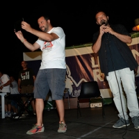 Foto Nicoloro G.  25/07/2015  Cervia ( Ravenna )  Festa Nazionale della Lega Nord Romagna. nella foto  Matteo Salvini con il segretario della Lega Nord Romagna Gianluca Pini.