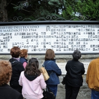 Foto Nicoloro G. 25/04/2011 Marzabotto (BO) Per il 25 Aprile " Festa della Liberazione " cerimonia di commemorazione delle vittime della strage nazifascista di Marzabotto. nella foto Foto e nomi delle vittime dell'eccidio