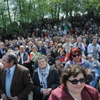Foto Nicoloro G. 25/04/2011 Marzabotto (BO) Per il 25 Aprile " Festa della Liberazione " cerimonia di commemorazione delle vittime della strage nazifascista di Marzabotto. nella foto La grande folla presente alla commemorazione