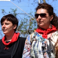 Foto Nicoloro G. 25/04/2013 Marzabotto ( Bologna ) Celebrazione della Festa della Liberazione in questo paese che durante la Seconda guerra mondiale subì una strage perpetrata dai nazisti. nella foto Cecilia Strada – Patrizia Moretti