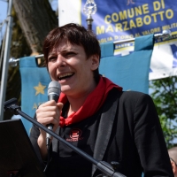 Foto Nicoloro G. 25/04/2013 Marzabotto ( Bologna ) Celebrazione della Festa della Liberazione in questo paese che durante la Seconda guerra mondiale subì una strage perpetrata dai nazisti. nella foto Cecilia Strada