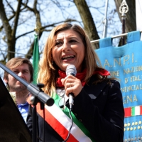 Foto Nicoloro G. 25/04/2013 Marzabotto ( Bologna ) Celebrazione della Festa della Liberazione in questo paese che durante la Seconda guerra mondiale subì una strage perpetrata dai nazisti. nella foto Giusi Nicolini, Sindaco di Lampedusa
