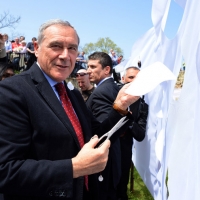 Foto Nicoloro G. 25/04/2013 Marzabotto ( Bologna ) Celebrazione della Festa della Liberazione in questo paese che durante la Seconda guerra mondiale subì una strage perpetrata dai nazisti. nella foto Il Presidente del Senato, Pietro Grasso