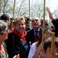 Foto Nicoloro G. 25/04/2013 Marzabotto ( Bologna ) Celebrazione della Festa della Liberazione in questo paese che durante la Seconda guerra mondiale subì una strage perpetrata dai nazisti. nella foto Susanna Camusso – Pietro Grasso