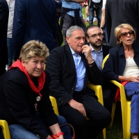 Foto Nicoloro G. 25/04/2013 Marzabotto ( Bologna ) Celebrazione della Festa della Liberazione in questo paese che durante la Seconda guerra mondiale subì una strage perpetrata dai nazisti. nella foto Susanna Camusso – Pietro Grasso – Maria Fedele