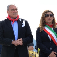 Foto Nicoloro G. 25/04/2013 Marzabotto ( Bologna ) Celebrazione della Festa della Liberazione in questo paese che durante la Seconda guerra mondiale subì una strage perpetrata dai nazisti. nella foto Pietro Grasso – Giusi Nicolini