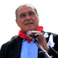 Foto Nicoloro G. 25/04/2013 Marzabotto ( Bologna ) Celebrazione della Festa della Liberazione in questo paese che durante la Seconda guerra mondiale subì una strage perpetrata dai nazisti. nella foto Il Presidente del Senato, Pietro Grasso. 