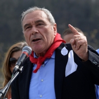Foto Nicoloro G. 25/04/2013 Marzabotto ( Bologna ) Celebrazione della Festa della Liberazione in questo paese che durante la Seconda guerra mondiale subì una strage perpetrata dai nazisti. nella foto Il Presidente del Senato, Pietro Grasso. 