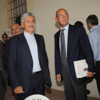 Foto Nicoloro G. 17/06/2011 Bagnacavallo (RA) " Festa della politica " organizzata dal PD tra dibattiti, mostre e cucina regionale. nella foto Massimo D' Alema – Marco Follini