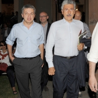 Foto Nicoloro G. 17/06/2011 Bagnacavallo (RA) " Festa della politica " organizzata dal PD tra dibattiti, mostre e cucina regionale. nella foto Luca Sofri – Massimo D'Alema