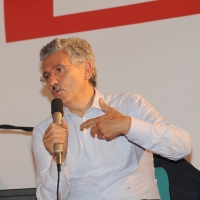 Foto Nicoloro G. 17/06/2011 Bagnacavallo (RA) " Festa della politica " organizzata dal PD tra dibattiti, mostre e cucina regionale. nella foto Luca Sofri