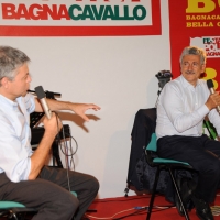 Foto Nicoloro G. 17/06/2011 Bagnacavallo (RA) " Festa della politica " organizzata dal PD tra dibattiti, mostre e cucina regionale. nella foto Luca Sofri – Massimo D'Alema