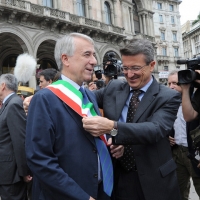 Foto Nicoloro G. 02/06/2011 Milano Celebrazione della Festa della Repubblica in piazza Duomo alla presenza delle piu' alte cariche dell' amministrazione e delle Forze Armate. nella foto Giuliano Pisapia