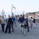 Foto Nicoloro G.   30/07/2023   Cervia ( RA )   Festa della Lega Romagna. nella foto il ministro Matteo Salvini al suo arrivo alla festa in bicicletta.