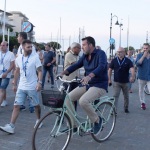 Foto Nicoloro G.   30/07/2023   Cervia ( RA )   Festa della Lega Romagna. nella foto il ministro Matteo Salvini al suo arrivo alla festa in bicicletta.
