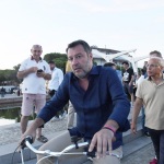 Foto Nicoloro G.   30/07/2023   Cervia ( RA )   Festa della Lega Romagna. nella foto il ministro Matteo Salvini al suo arrivo alla festa in bicicletta.