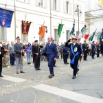 Foto Nicoloro G. 04/11/2022   Ravenna   Festa dell\' Unità Nazionale e delle Forze Armate. nella foto passano in rassegna le formazioni schierate il prefetto Castrese De Rosa e il comandante della Guardia Costiera Francesco Cimmino.