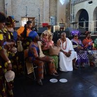 Foto Nicoloro G.  08/06/2014   Ravenna    Terza ed ultima giornata dell' ottava edizione del       " Festival delle Culture " che quest' anno affronta le tematiche della partecipazione, della convivenza e dell' incontro, per un arricchimento collettivo. nella foto un gruppo di appartenenti alla Comunità  EDO mette in scena un matrimonio della loro tradizione.
