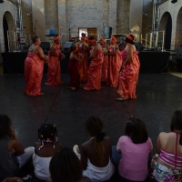 Foto Nicoloro G.  08/06/2014   Ravenna    Terza ed ultima giornata dell\' ottava edizione del       \" Festival delle Culture \" che quest\' anno affronta le tematiche della partecipazione, della convivenza e dell\' incontro, per un arricchimento collettivo. nella foto un gruppo di donne nigeriane interculturali presentano danze tradizionali.