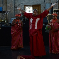 Foto Nicoloro G.  08/06/2014   Ravenna    Terza ed ultima giornata dell' ottava edizione del       " Festival delle Culture " che quest' anno affronta le tematiche della partecipazione, della convivenza e dell' incontro, per un arricchimento collettivo. nella foto un gruppo di donne nigeriane interculturali insieme ad uno stregone presentano danze rituali e tribali tradizionali.