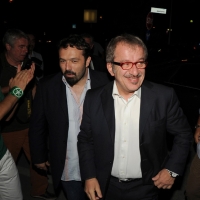Foto Nicoloro G. 26/07/2012 Marina di Ravenna Il neo segretario federale Roberto Maroni interviene alla festa nazionale della Lega Nord Romagna. nella foto Gianluca Pini – Roberto Maroni