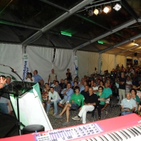 Foto Nicoloro G. 26/07/2012 Marina di Ravenna Il neo segretario federale Roberto Maroni interviene alla festa nazionale della Lega Nord Romagna. nella foto Roberto Maroni e veduta della platea