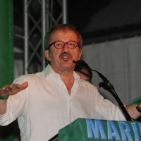 Foto Nicoloro G. 26/07/2012 Marina di Ravenna Il neo segretario federale Roberto Maroni interviene alla festa nazionale della Lega Nord Romagna. nella foto Roberto Maroni