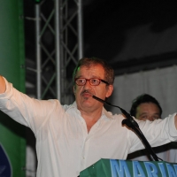Foto Nicoloro G. 26/07/2012 Marina di Ravenna Il neo segretario federale Roberto Maroni interviene alla festa nazionale della Lega Nord Romagna. nella foto Roberto Maroni