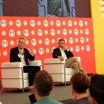 Foto Nicoloro G.   08/09/2019   Ravenna    Festa Nazionale dell' Unita'. Assemblea nazionale dei Segretari di circolo PD. nella foto da sinistra Stefano Vaccari, responsabile Relazioni Esterna del PD, e Andrea Orlando, vicesegretario PD.