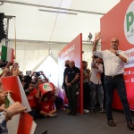 Foto Nicoloro G.   08/09/2019   Ravenna    Manifestazione di chiusura della Festa Nazionale dell' Unita'. nella foto Nicola Zingaretti sale sul palco.