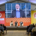 Foto Nicoloro G.   05/09/2019   Ravenna    Festa Nazionale dell' Unita'. nella foto Frans Timmermans, vicepresidente della Commissione europea, interviene in diretta video.