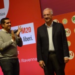 Foto Nicoloro G.   06/09/2019   Ravenna    Festa Nazionale dell' Unita'. nella foto Walter Veltroni con il sindaco di Ravenna Michele de Pascale.