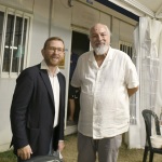 Foto Nicoloro G.   08/09/2023   Ravenna   Festa Nazionale dell' Unita'.  nella foto l' ex ministro Peppe Provenzano, a sinistra, e il musicista Eugenio Finardi.