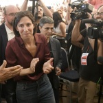 Foto Nicoloro G.   10/09/2023   Ravenna   Con l' intervento della segretaria nazionale del PD si chiude ufficialmente la  Festa Nazionale dell' Unita'.  nella foto Elly Schlein al suo arrivo accolta calorosamente dai simpatizzanti.