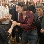 Foto Nicoloro G.   10/09/2023   Ravenna   Con l' intervento della segretaria nazionale del PD si chiude ufficialmente la  Festa Nazionale dell' Unita'.  nella foto Elly Schlein al suo arrivo accolta calorosamente dai simpatizzanti.