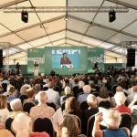 Foto Nicoloro G.   10/09/2023   Ravenna   Con l' intervento della segretaria nazionale del PD si chiude ufficialmente la  Festa Nazionale dell' Unita'.  nella foto la sala gremita per l' intervento di Elly Schlein.