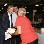 Foto Nicoloro G.   02/09/2023   Ravenna   Festa Nazionale dell' Unita'.  nella foto Paolo Gentiloni saluta i volontari nelle cucine degli stand della Festa.